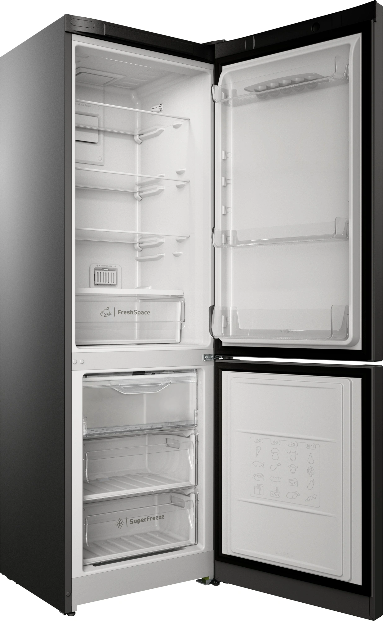 Холодильник Indesit ITS 5180 NG 2-хкамерн. темно-серый мат. — миниатюра 2