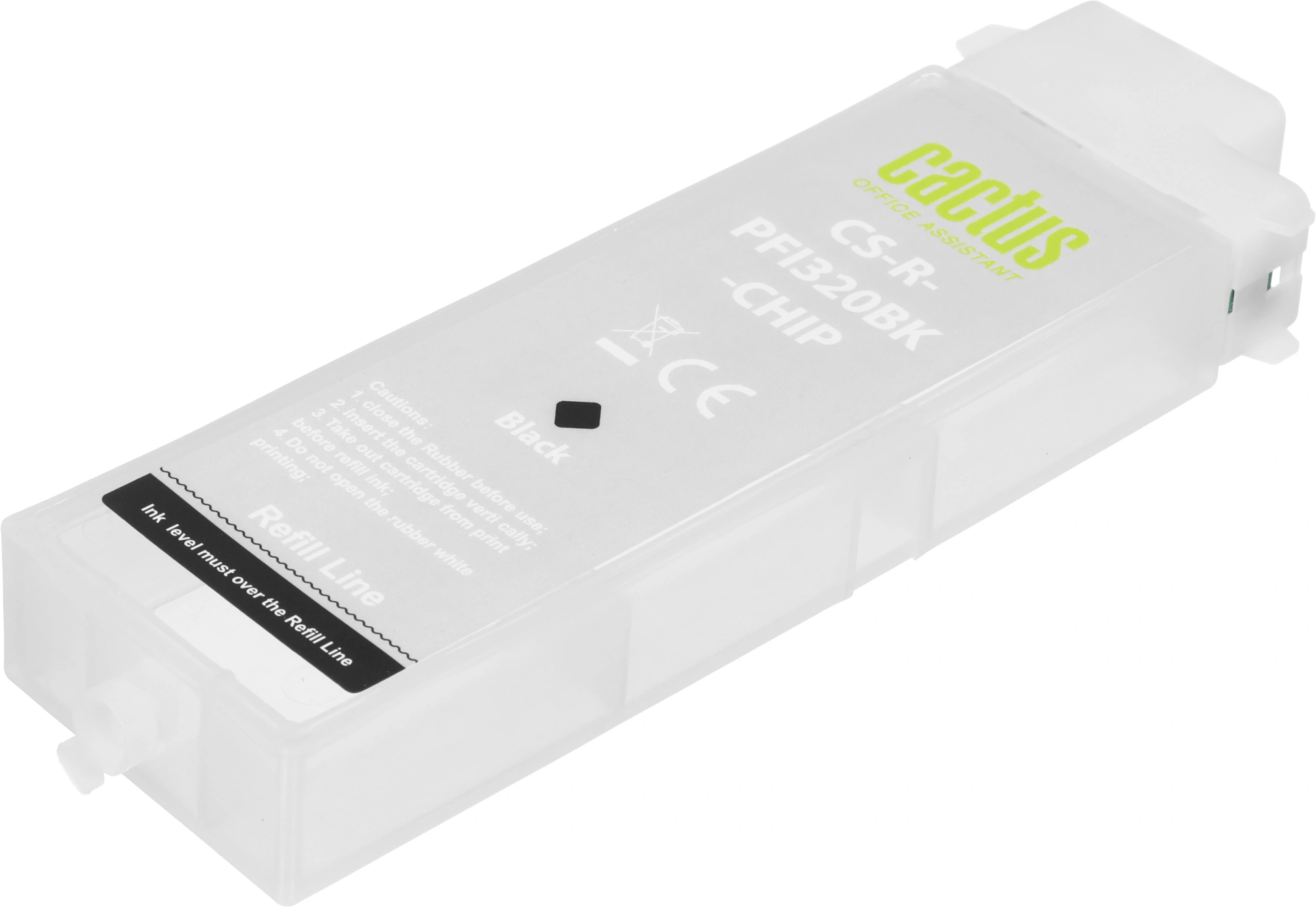 Картридж перезаправляемый струйный Cactus CS-R-PFI320BK-CHIP PFI-320BK черный (260мл) для Canon imagePROGRAF TM-200/200MFP/205/300/300MFP/305/250/255/350/355 с чипом — миниатюра 3
