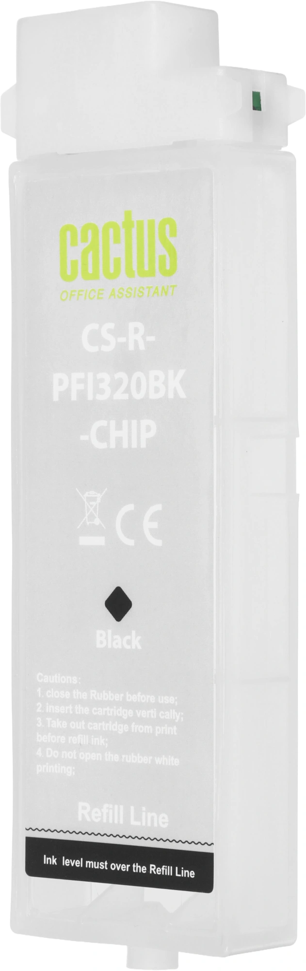 Картридж перезаправляемый струйный Cactus CS-R-PFI320BK-CHIP PFI-320BK черный (260мл) для Canon imagePROGRAF TM-200/200MFP/205/300/300MFP/305/250/255/350/355 с чипом — миниатюра 5
