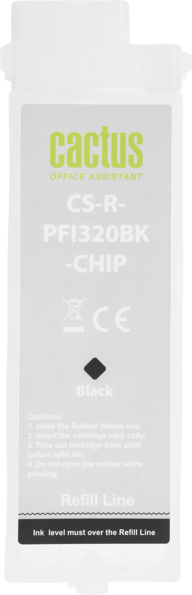 Картридж перезаправляемый струйный Cactus CS-R-PFI320BK-CHIP PFI-320BK черный (260мл) для Canon imagePROGRAF TM-200/200MFP/205/300/300MFP/305/250/255/350/355 с чипом — миниатюра 8