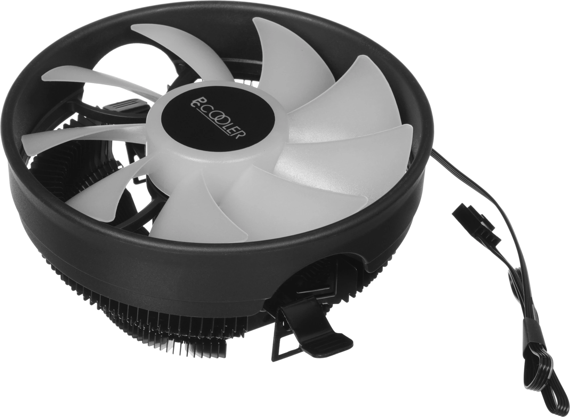 Устройство охлаждения(кулер) PcCooler E126M Pro RGB Soc-AM5/AM4/1200/1700/1851 черный 4-pin 29.8dB Al 90W 266gr Ret (R3-0120WBKSXX-GL) — миниатюра 7