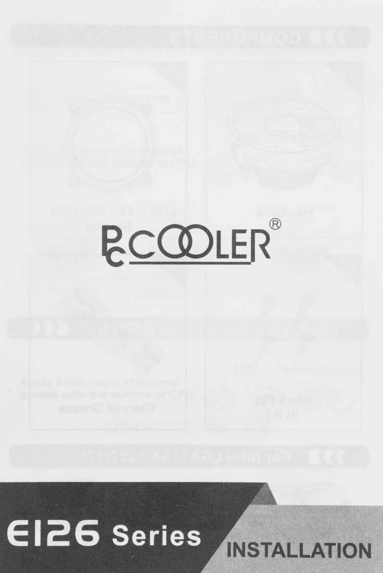 Устройство охлаждения(кулер) PcCooler E126M B одноцветная Soc-AM5/AM4/1200/1700/1851 черный 4-pin 26.5dB Al 90W 290gr Ret (R3-0120WBKBXX-GL) — миниатюра 14