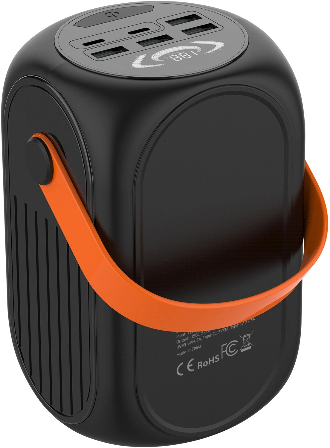 Мобильный аккумулятор Cactus CS-PBFSUD-60000 60000mAh 80W 4.5A USB-A/USB-C черный — фото 1