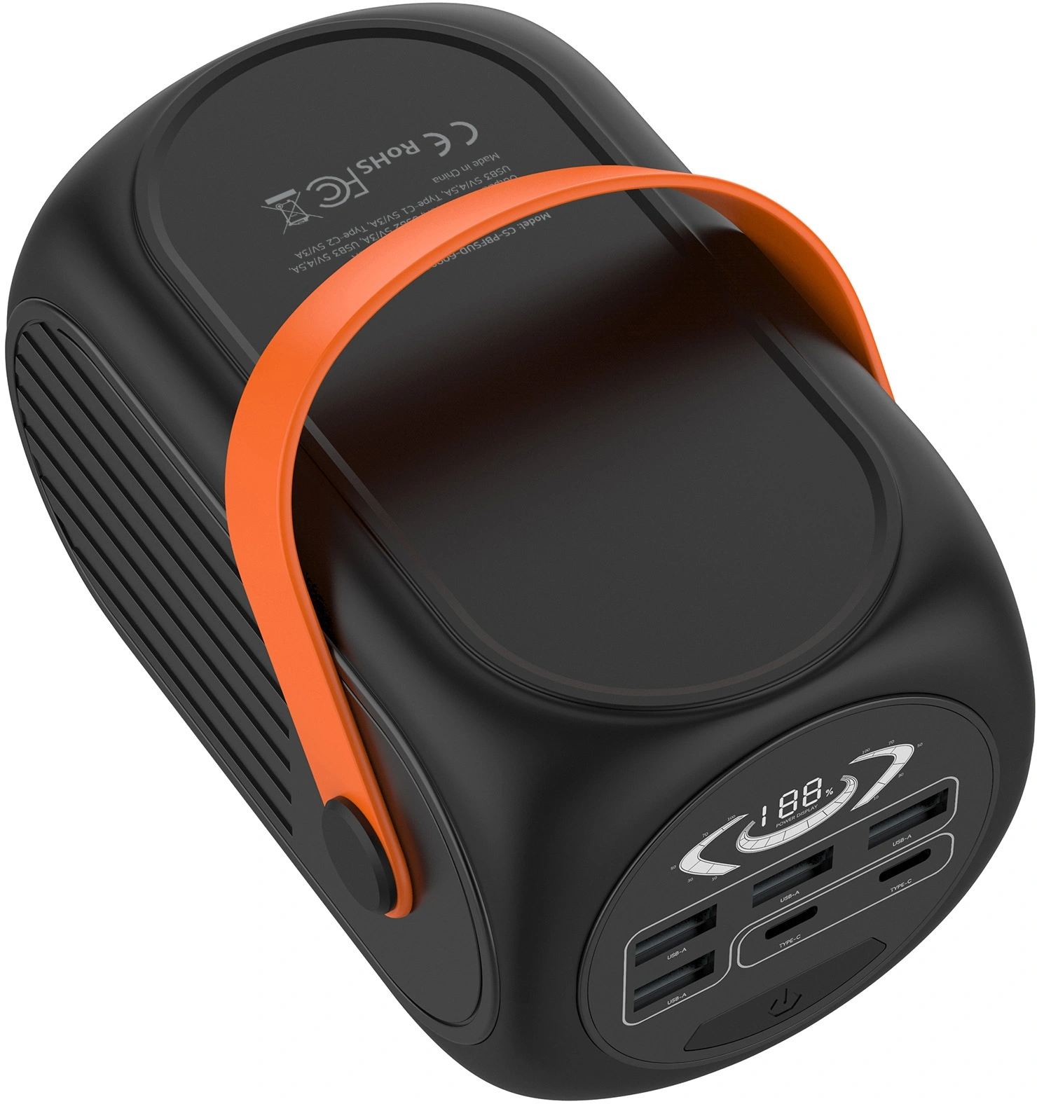 Мобильный аккумулятор Cactus CS-PBFSUD-60000 60000mAh 80W 4.5A USB-A/USB-C черный — миниатюра 2