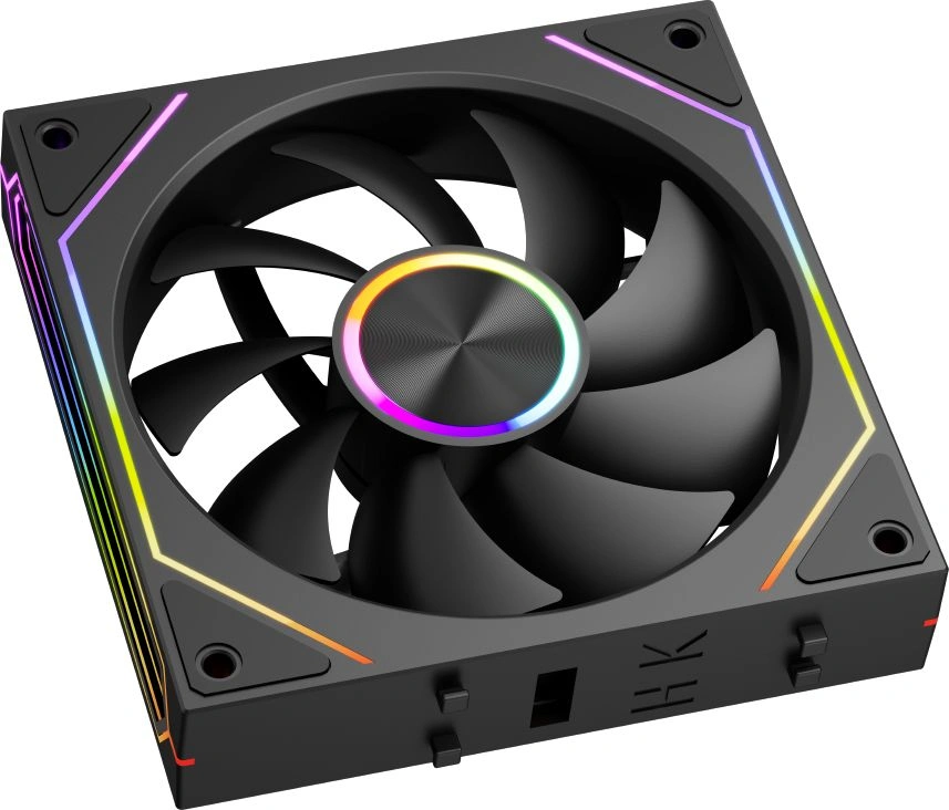 Вентилятор для корпуса PcCooler F3 X120 ARGB 120х120x25 черный 4-pin 28.4дБ (F3X120-BKAC112-GL) Ret — миниатюра 3