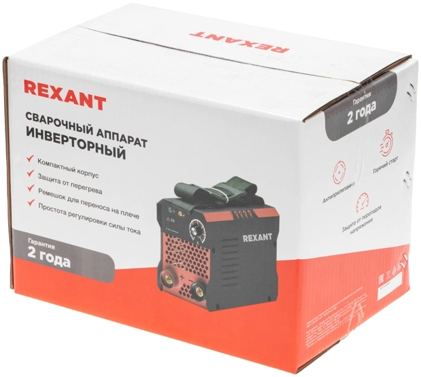 Сварочный аппарат Rexant MINI-190 инвертор ММА 5кВт — миниатюра 8