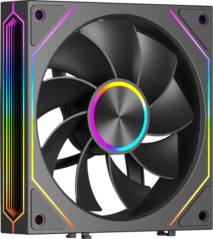 Вентилятор для корпуса PcCooler F3 X120R Reverse ARGB 120х120x25 черный 4-pin 28.4дБ (F3X12R-BKAC-GL) Ret — фото 1