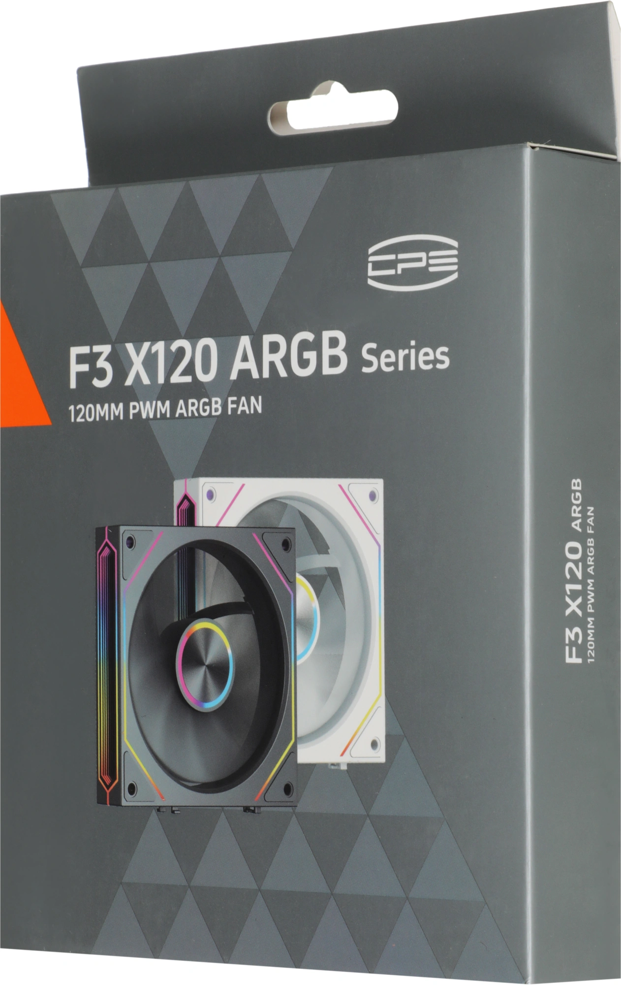 Вентилятор для корпуса PcCooler F3 X120R Reverse ARGB 120х120x25 черный 4-pin 28.4дБ (F3X12R-BKAC-GL) Ret — миниатюра 4