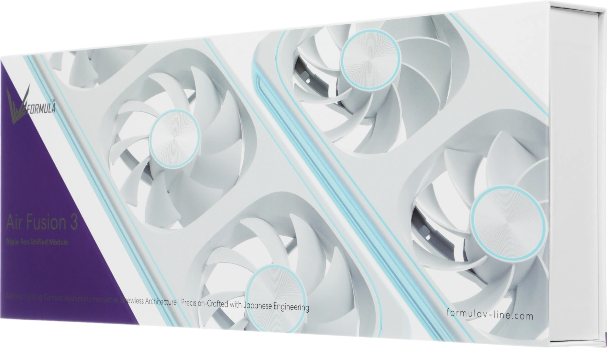 Вентилятор для корпуса Formula Air Fusion 3 ARGB 120х120x28 белый 4-pin 37.93дБ (упак.:3шт) (AIR FUSION 3 WH) Ret — миниатюра 10