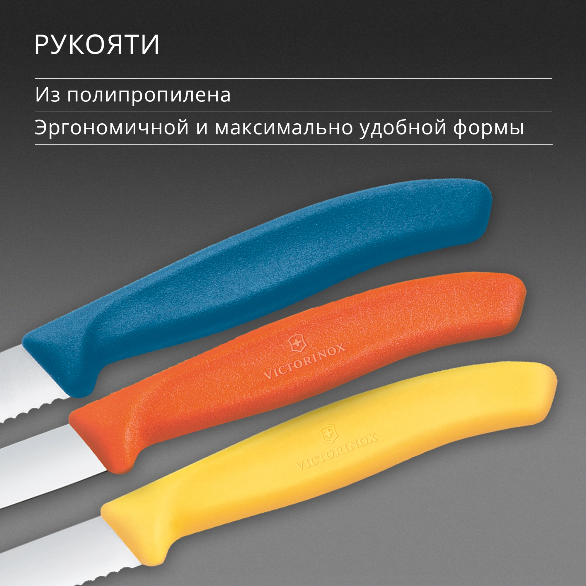 Набор ножей Victorinox Swiss Classic 6.7116.32C1 для овощей компл.:3предм. ассорти европодвес — миниатюра 5