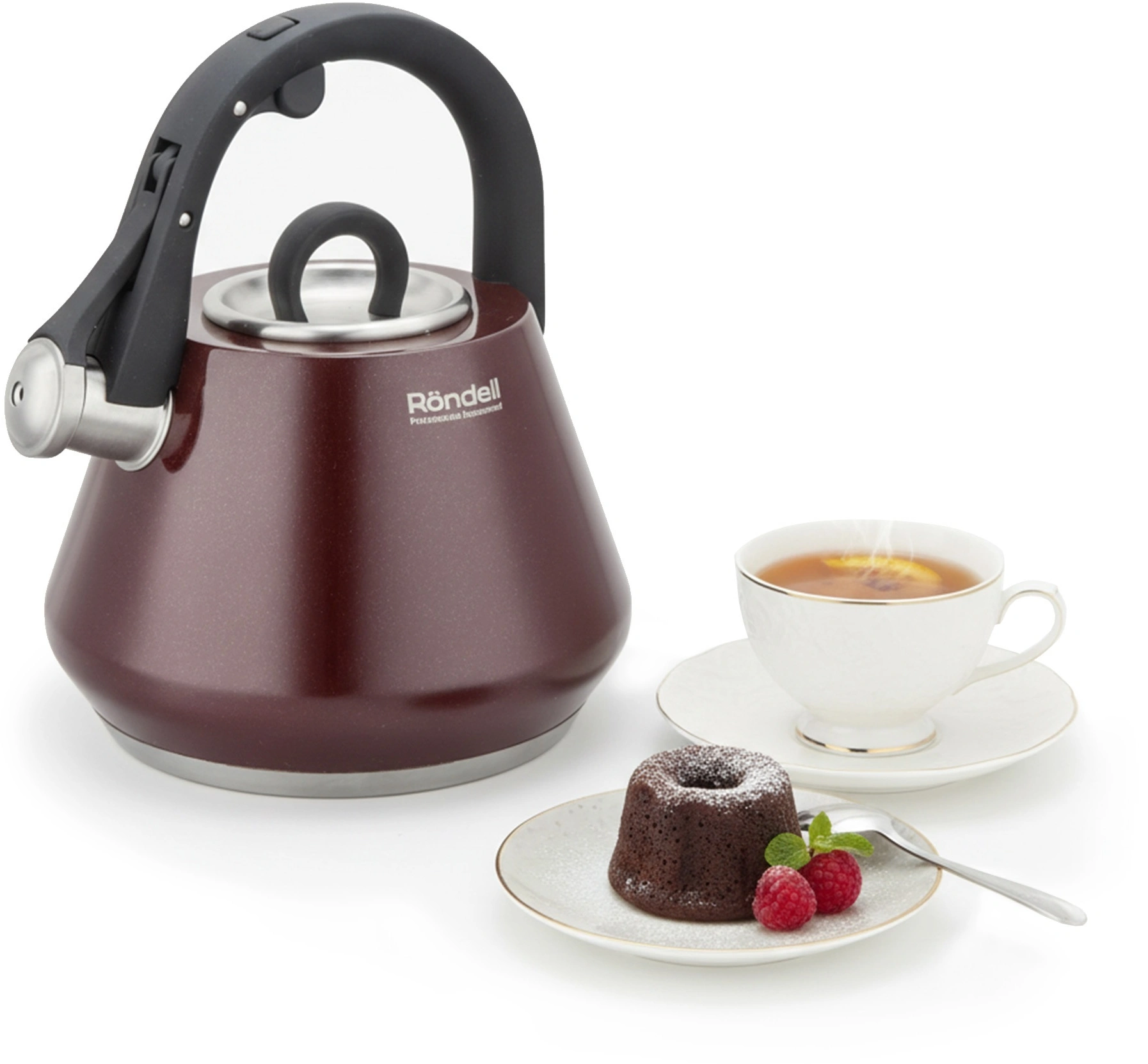 Чайник металлический Rondell Cherry Truffle RDS-2014 2.8л. бордовый — миниатюра 6