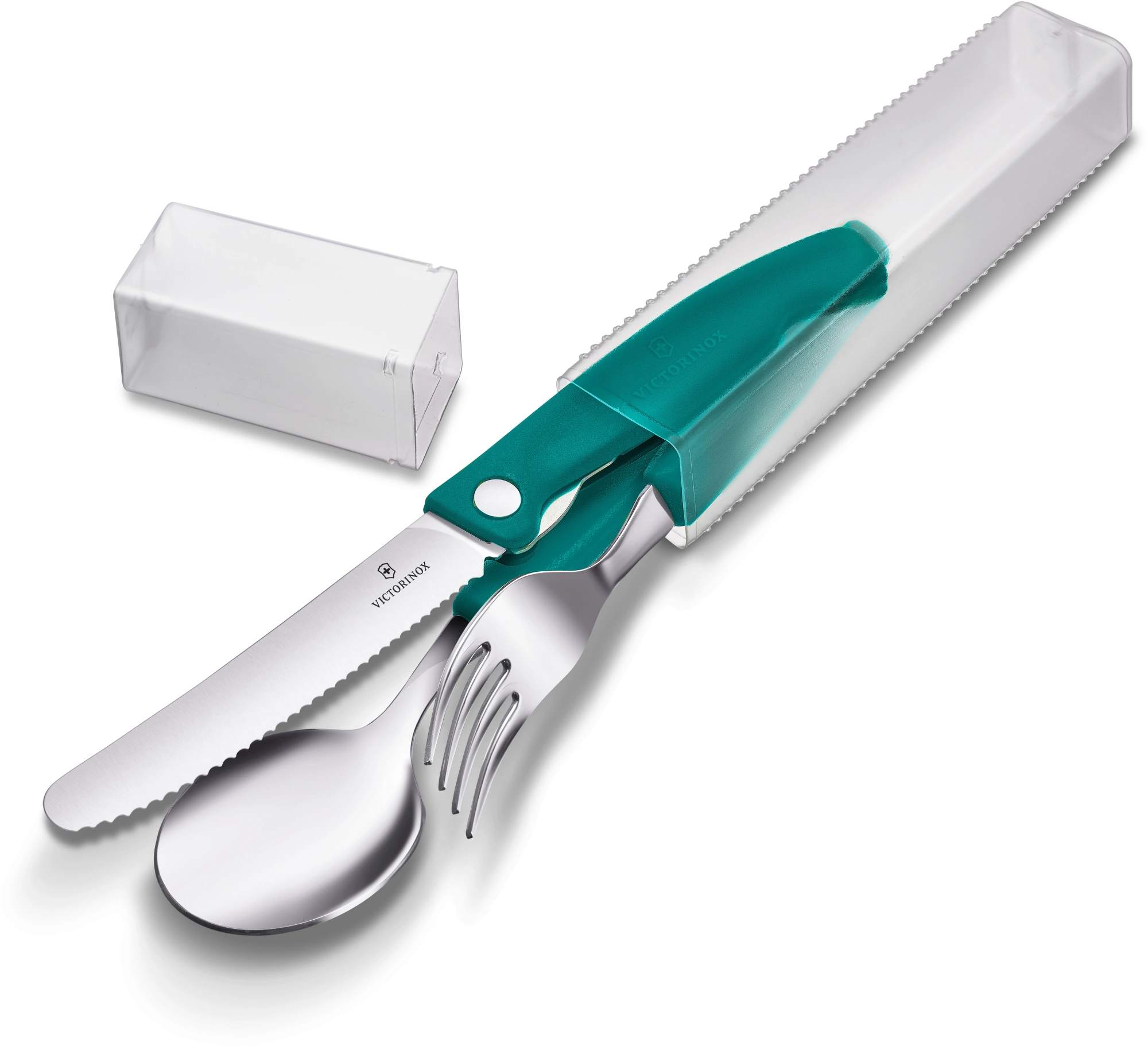 Набор столовых приборов Victorinox Swiss Classic 6.7194.3FC1 набор из 3предм. зеленый — миниатюра 2