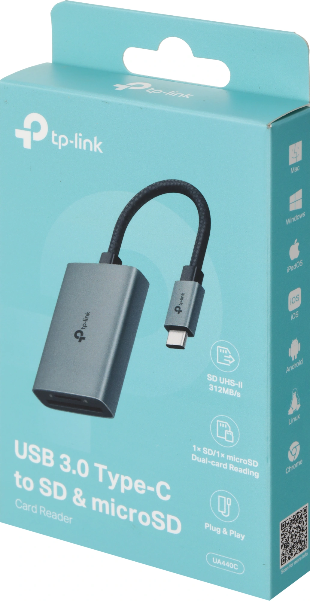 Устройство чтения карт памяти USB Type-C TP-Link UA440C серый — миниатюра 9