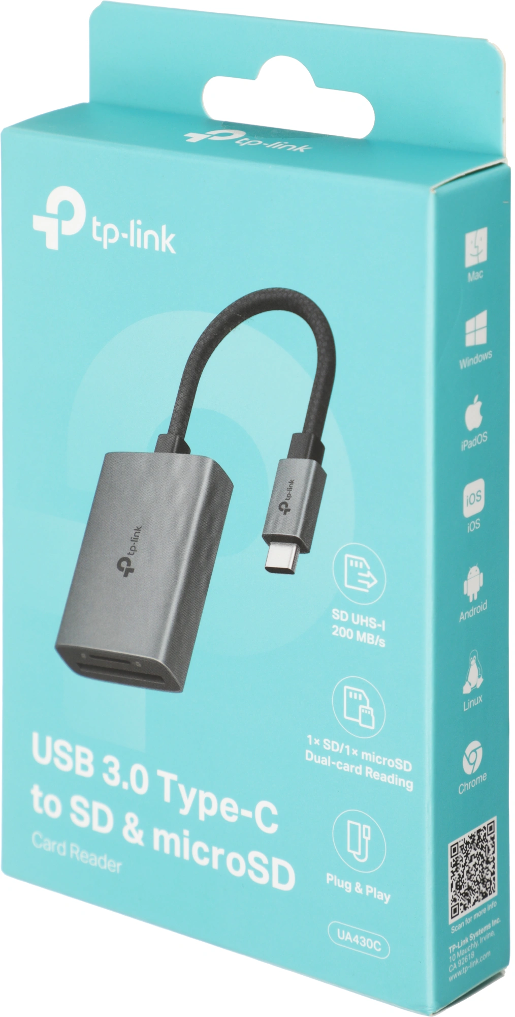 Устройство чтения карт памяти USB Type-C TP-Link UA430C серый — миниатюра 11