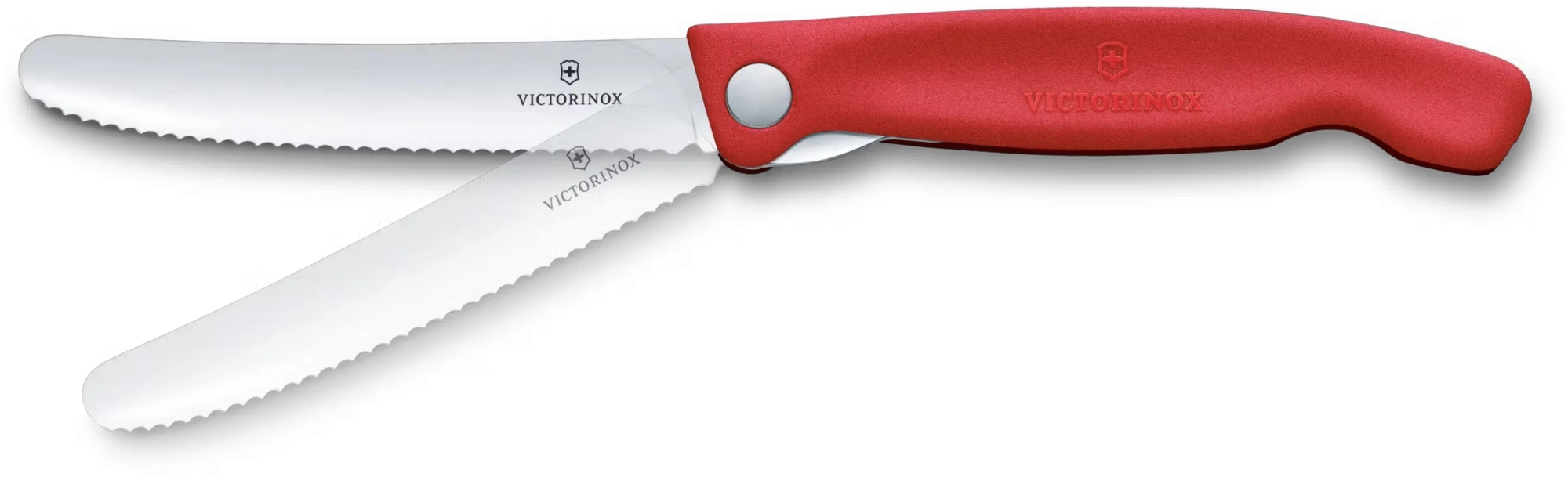 Нож кухонный Victorinox Swiss Classic 6.7831.FC1 стальной столовый для овощей лезв.110мм серрейт. заточка красный карт.коробка — миниатюра 5