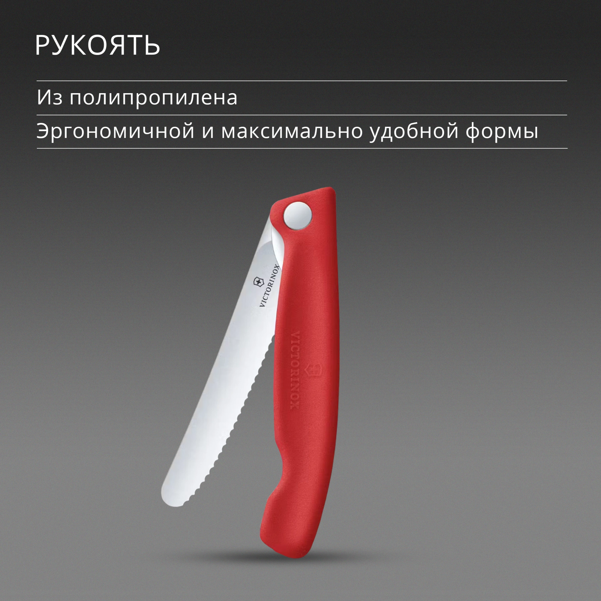 Нож кухонный Victorinox Swiss Classic 6.7831.FC1 стальной столовый для овощей лезв.110мм серрейт. заточка красный карт.коробка — миниатюра 8