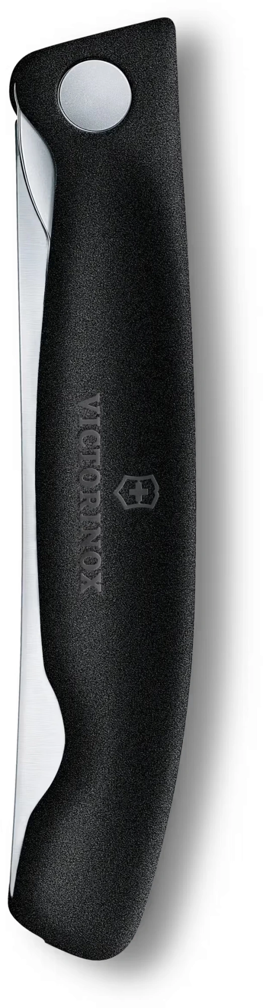 Нож кухонный Victorinox Swiss Classic (6.7833.F) стальной столовый для овощей лезв.110мм серрейт. заточка черный карт.коробка — миниатюра 4