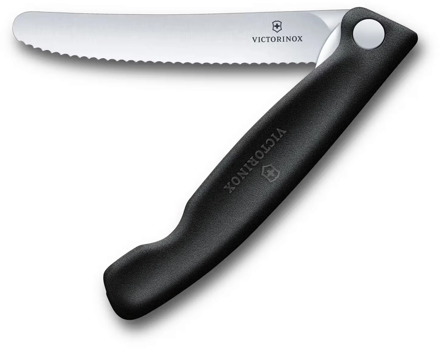 Нож кухонный Victorinox Swiss Classic (6.7833.F) стальной столовый для овощей лезв.110мм серрейт. заточка черный карт.коробка — миниатюра 5