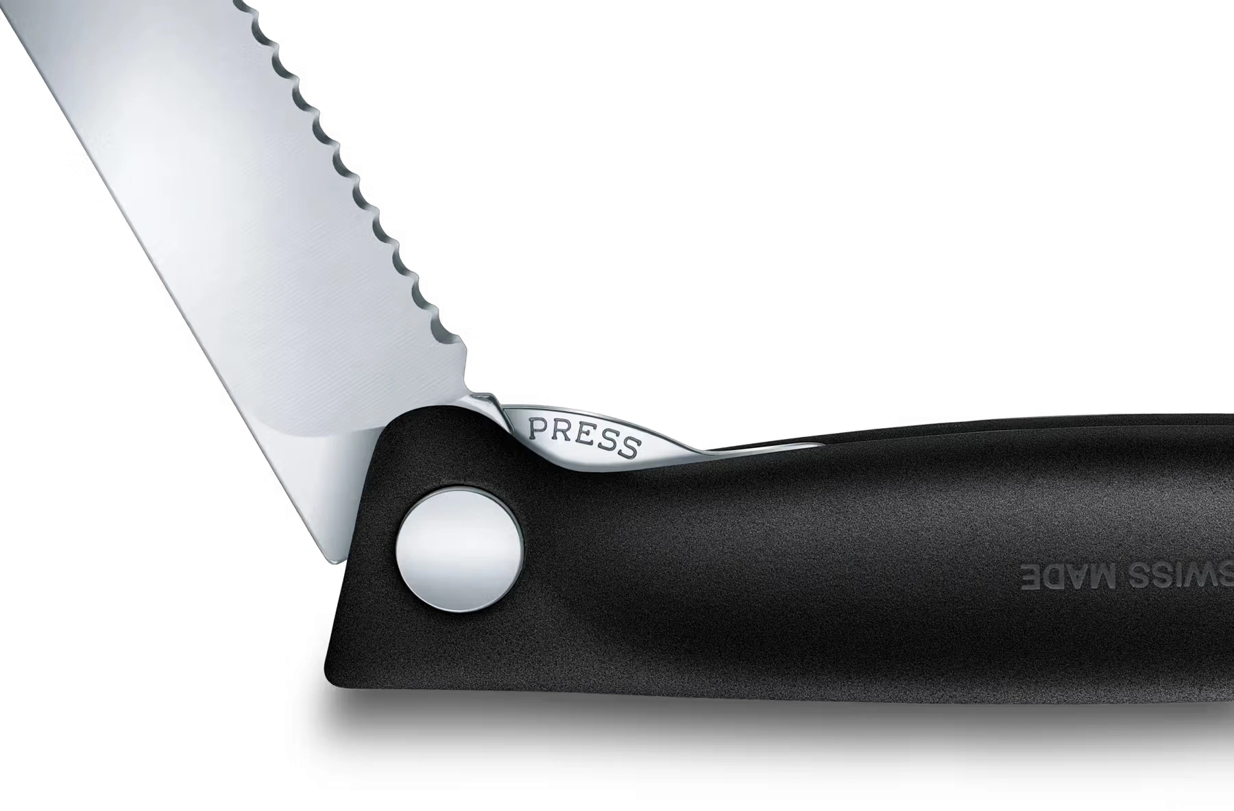 Нож кухонный Victorinox Swiss Classic (6.7833.F) стальной столовый для овощей лезв.110мм серрейт. заточка черный карт.коробка — миниатюра 8