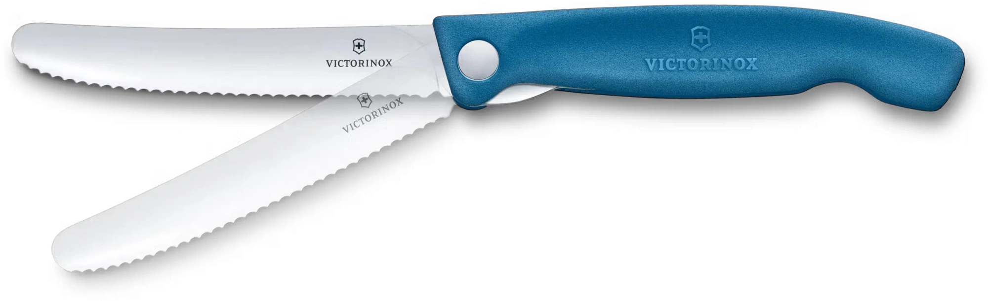 Нож кухонный Victorinox Swiss Classic 6.7832.FC1 стальной универсальный для овощей лезв.110мм серрейт. заточка синий карт.коробка — миниатюра 6