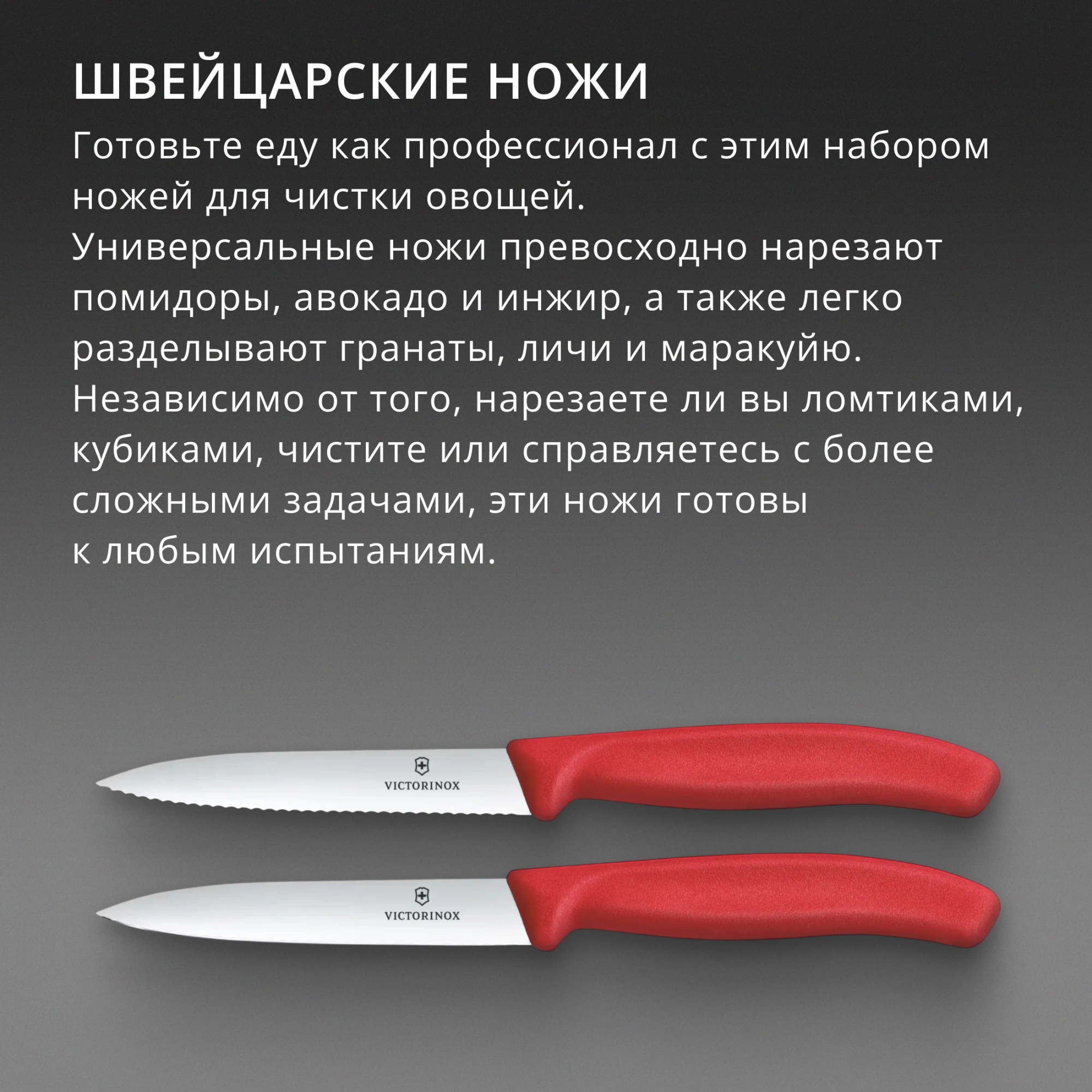 Набор ножей Victorinox Swiss Classic 6.7791.2C1 компл.:2предм. красный европодвес — миниатюра 3