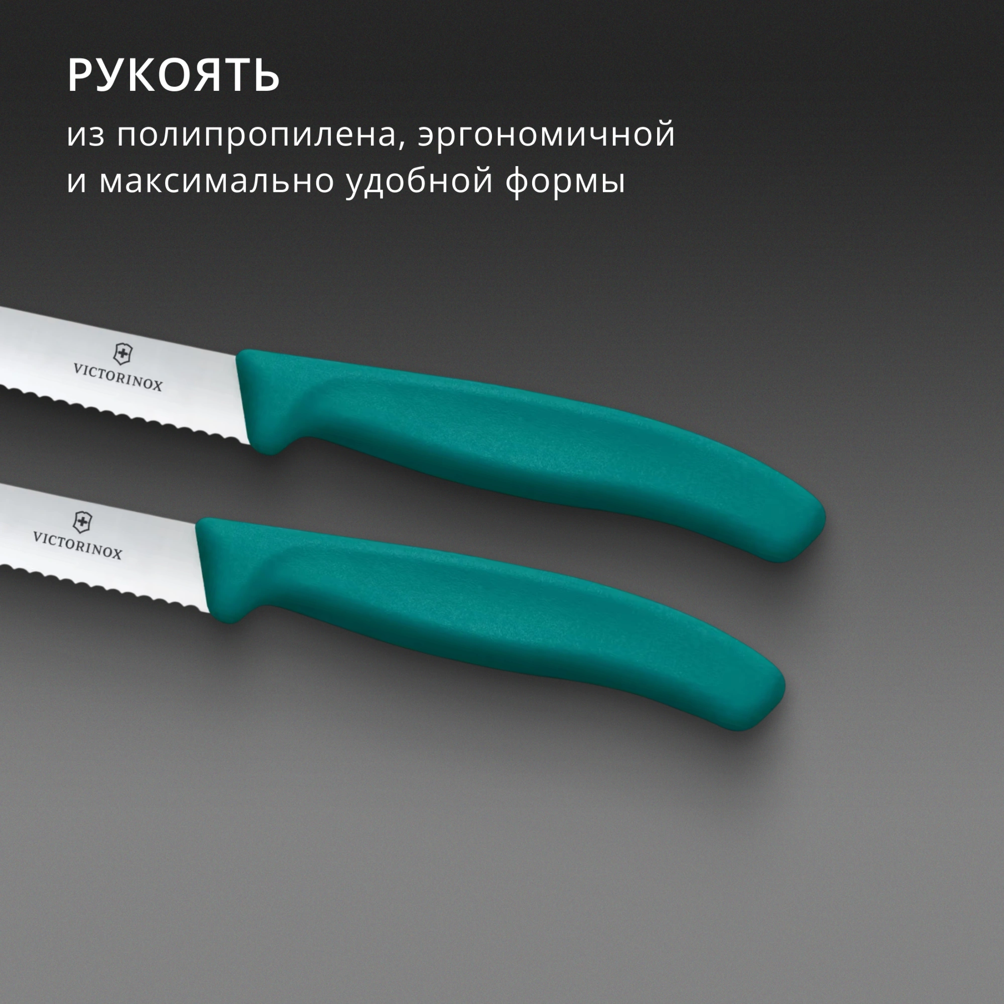 Набор ножей Victorinox Swiss Classic 6.7834.2C1 для овощей компл.:2предм. зеленый европодвес — миниатюра 5