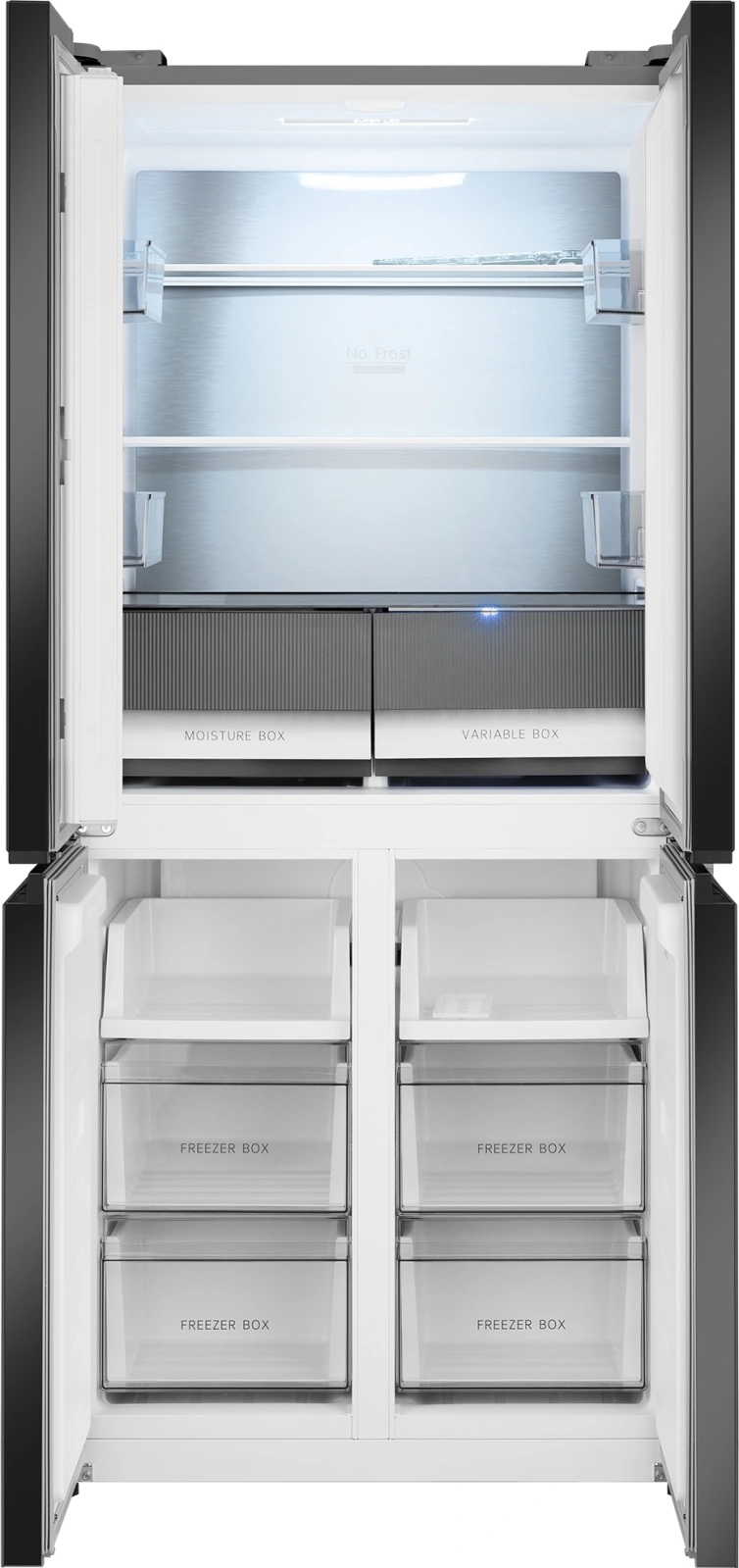 Холодильник Weissgauff WCD 450 BEG NoFrost Inverter 3-хкамерн. бежевый инвертер — миниатюра 2