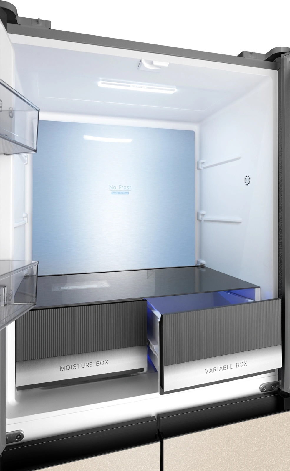 Холодильник Weissgauff WCD 450 BEG NoFrost Inverter 3-хкамерн. бежевый инвертер — миниатюра 9