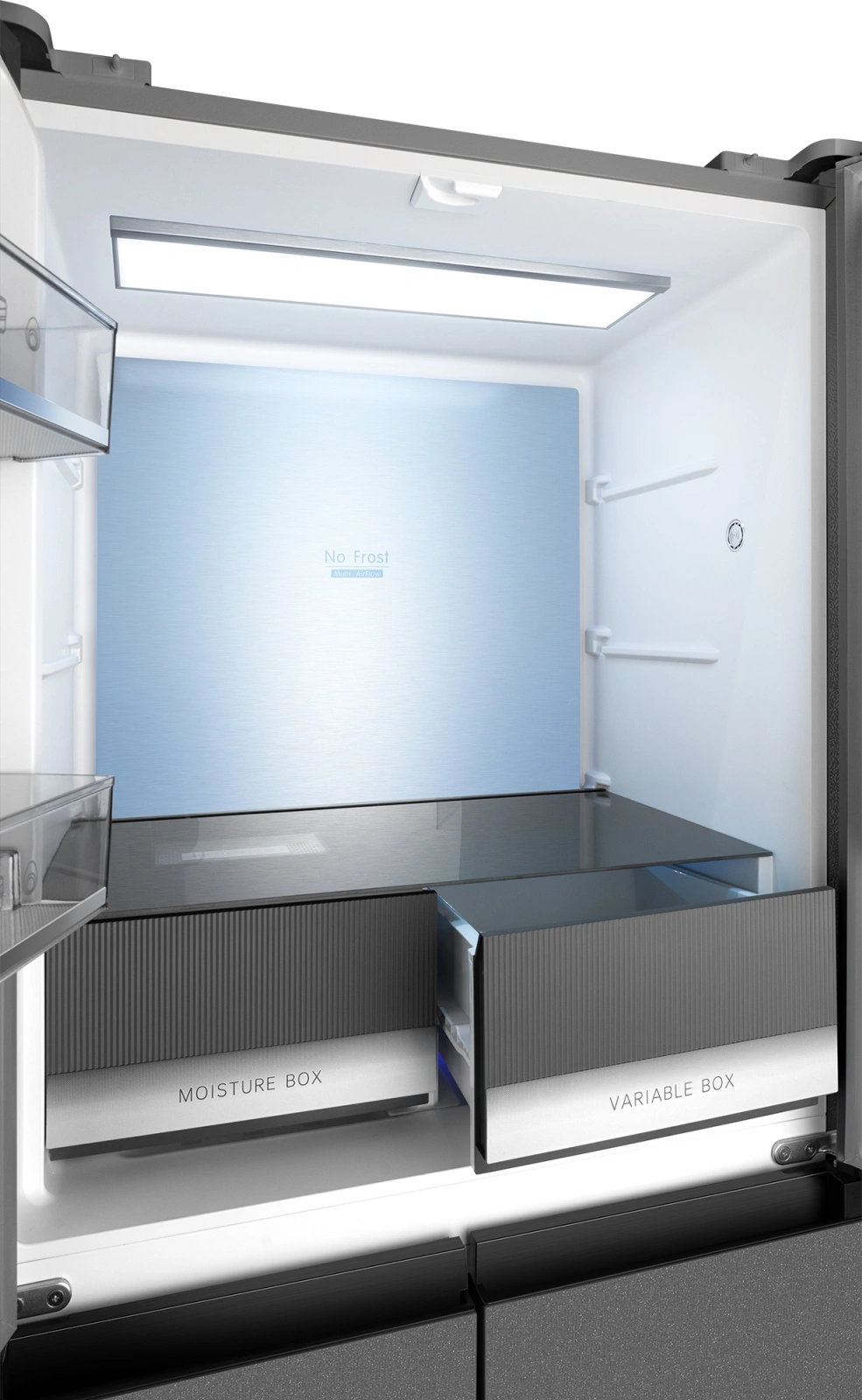 Холодильник Weissgauff WCD 450 Bru Steel Glass NoFrost Inverter 3-хкамерн. сталь инвертер — миниатюра 7