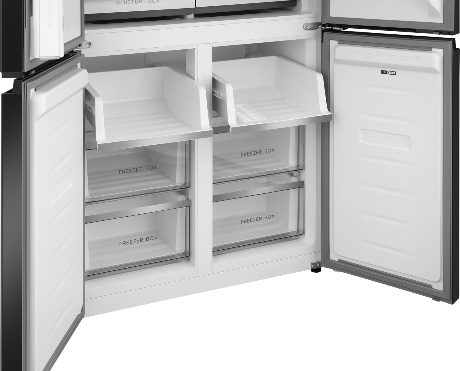 Холодильник Weissgauff WCD 450 Bru Steel Glass NoFrost Inverter 3-хкамерн. сталь инвертер — миниатюра 9