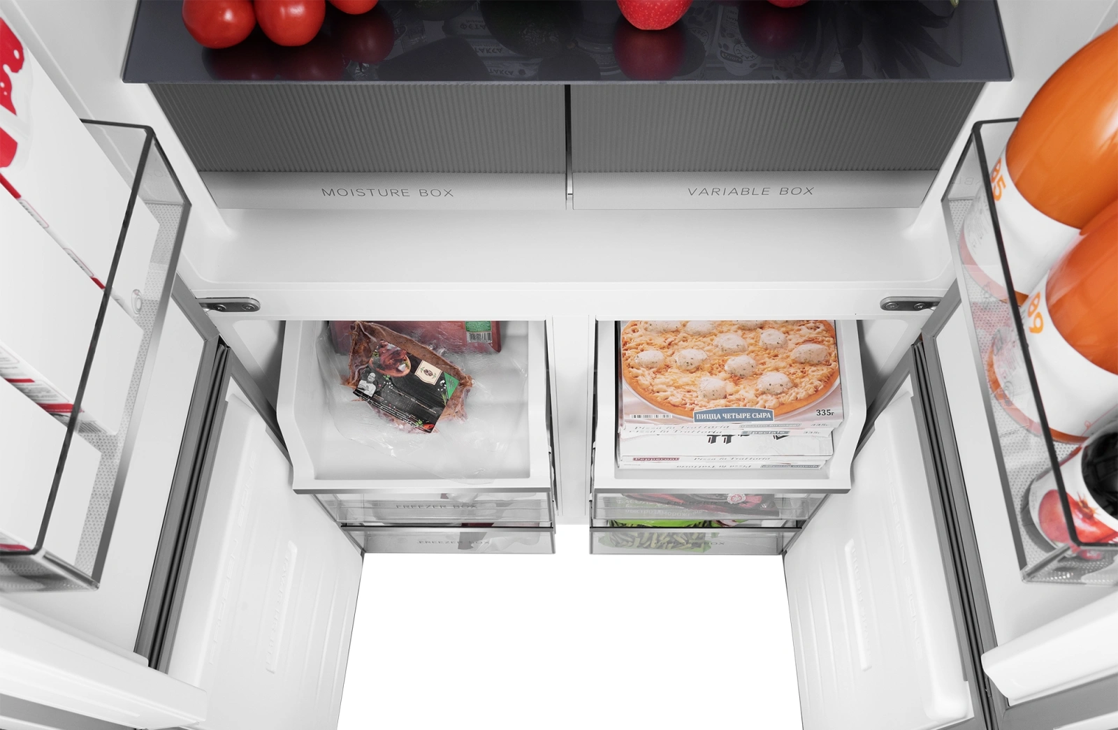 Холодильник Weissgauff WCD 450 Bru Steel Glass NoFrost Inverter 3-хкамерн. сталь инвертер — миниатюра 12