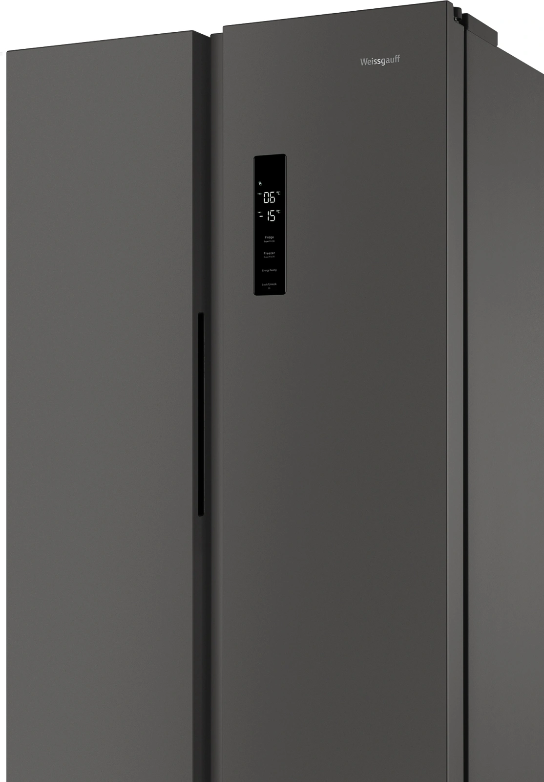 Холодильник Weissgauff WSBS 500 Inverter NoFrost Dark Grey 2-хкамерн. серый стекло инвертер — миниатюра 8