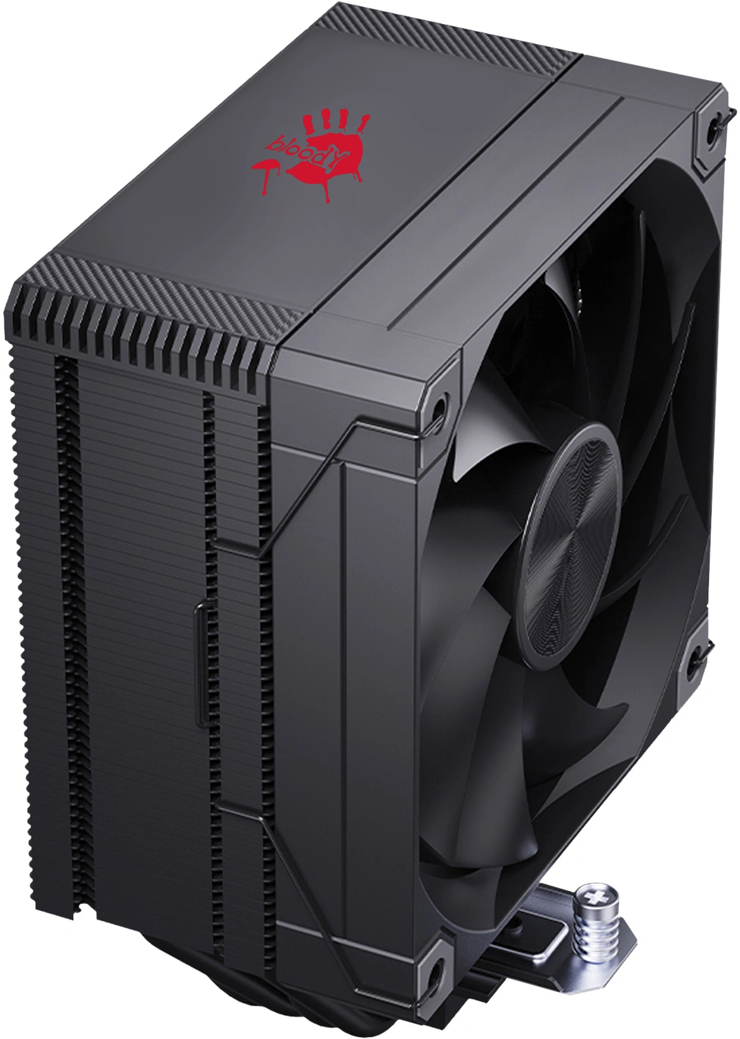 Устройство охлаждения(кулер) Bloody AC-12 Soc-AM5/AM4/1200/1700/1851 черный 4-pin 14-26dB Al+Cu 230W 582gr Ret (AC-12-230-BK) — миниатюра 4