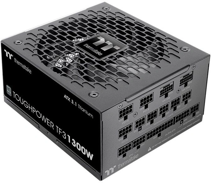 Блок питания Thermaltake ATX 1300W Toughpower TF1300 80+ titanium 24pin APFC 140mm fan 16xSATA Cab Manag RTL — фото 1