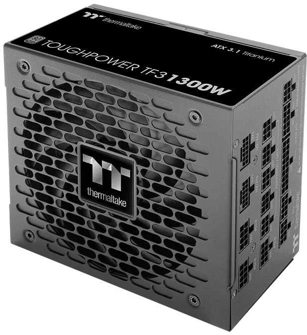 Блок питания Thermaltake ATX 1300W Toughpower TF1300 80+ titanium 24pin APFC 140mm fan 16xSATA Cab Manag RTL — миниатюра 3