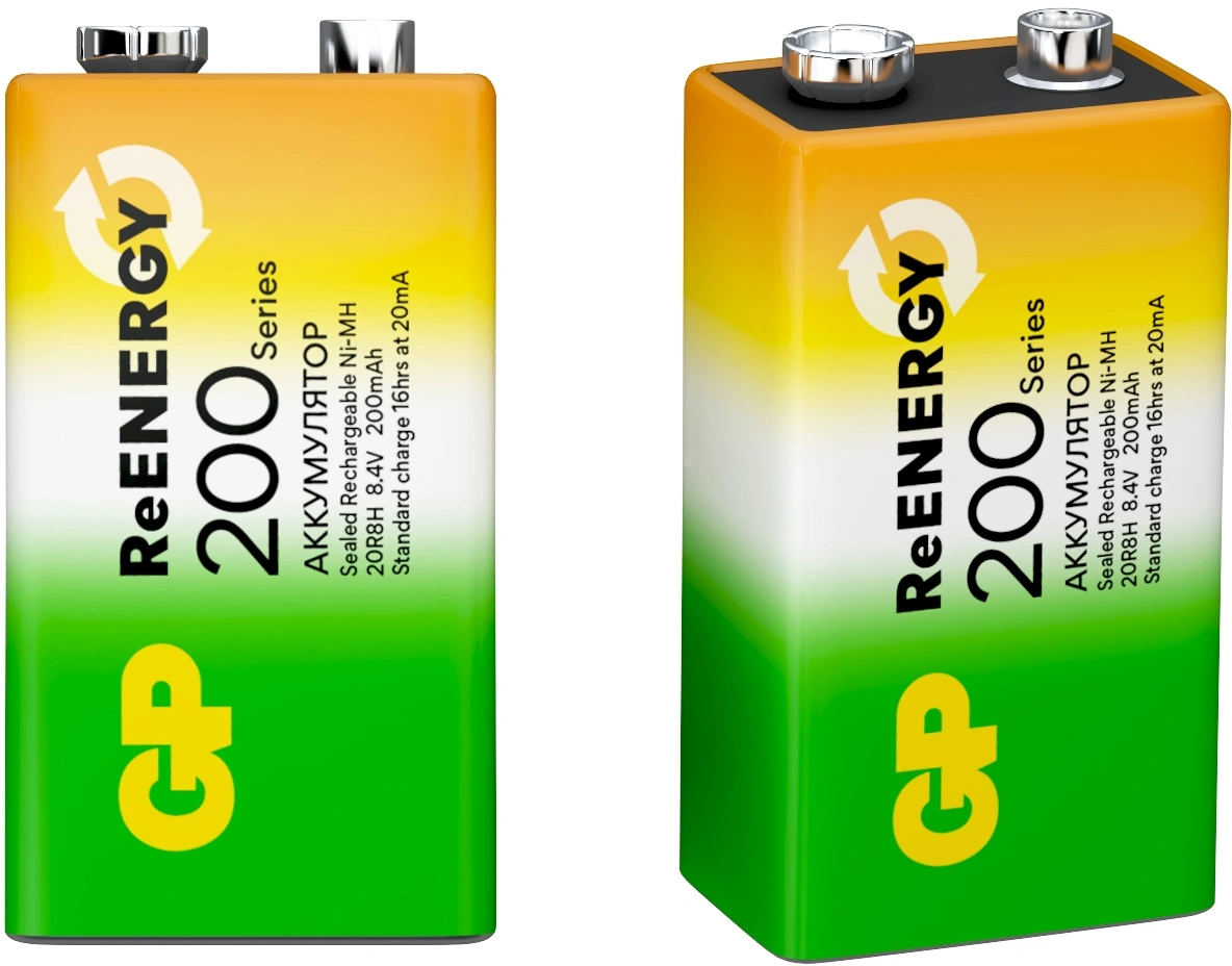 Аккумулятор GP 20R8H 9V Крона 9V NiMH 200mAh (1шт) — миниатюра 4