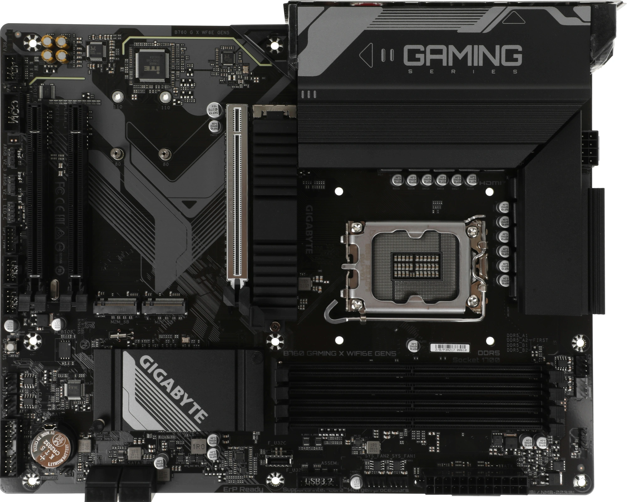 Материнская плата Gigabyte B760 GAMING X WIFI6E GEN5 Soc-1700 Intel B760 4xDDR5 ATX AC`97 8ch(7.1) 2.5Gg RAID+HDMI+DP — миниатюра 2
