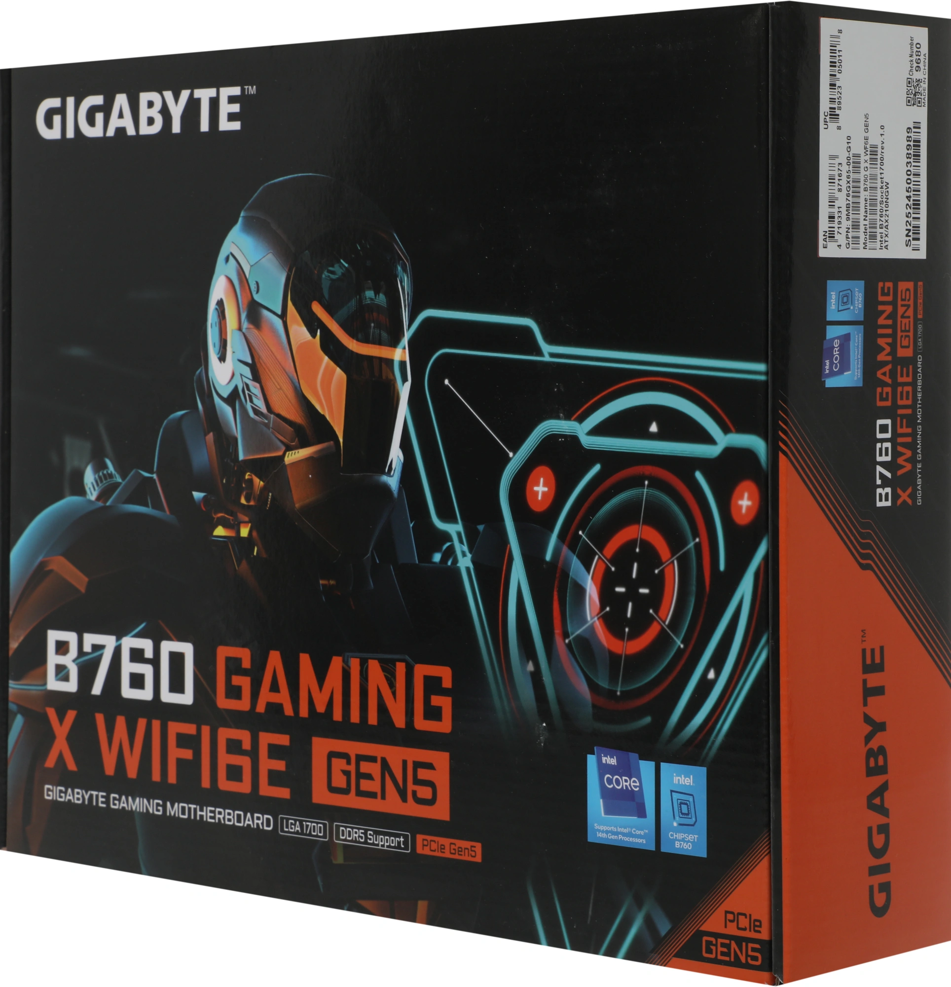 Материнская плата Gigabyte B760 GAMING X WIFI6E GEN5 Soc-1700 Intel B760 4xDDR5 ATX AC`97 8ch(7.1) 2.5Gg RAID+HDMI+DP — миниатюра 9