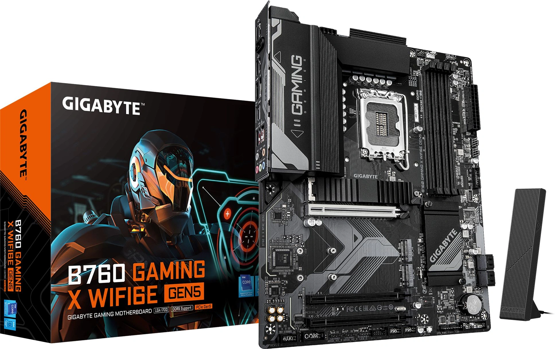 Материнская плата Gigabyte B760 GAMING X WIFI6E GEN5 Soc-1700 Intel B760 4xDDR5 ATX AC`97 8ch(7.1) 2.5Gg RAID+HDMI+DP — фото 1