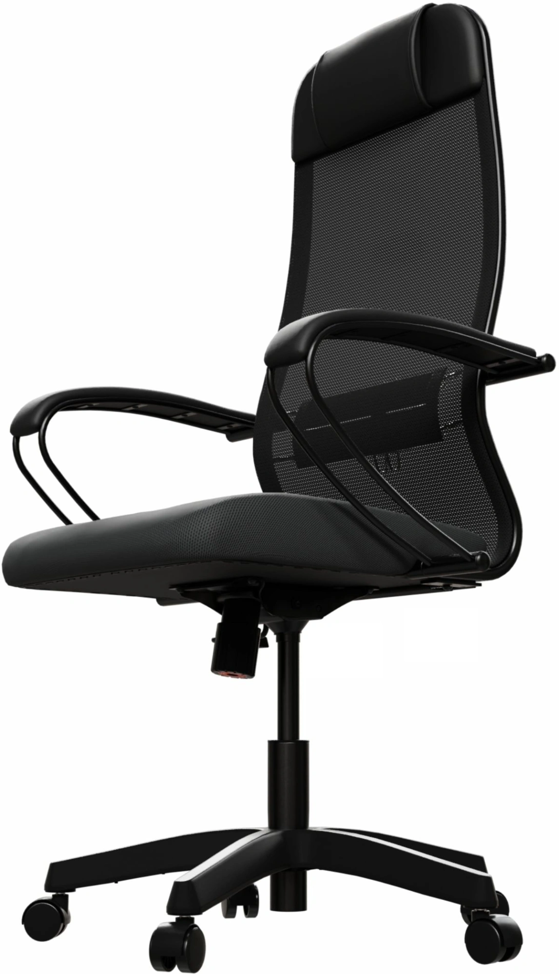 Кресло Метта ErgoLife Set 11 черный сиденье черный сетка с подголов. крестов. пластик хром — миниатюра 9