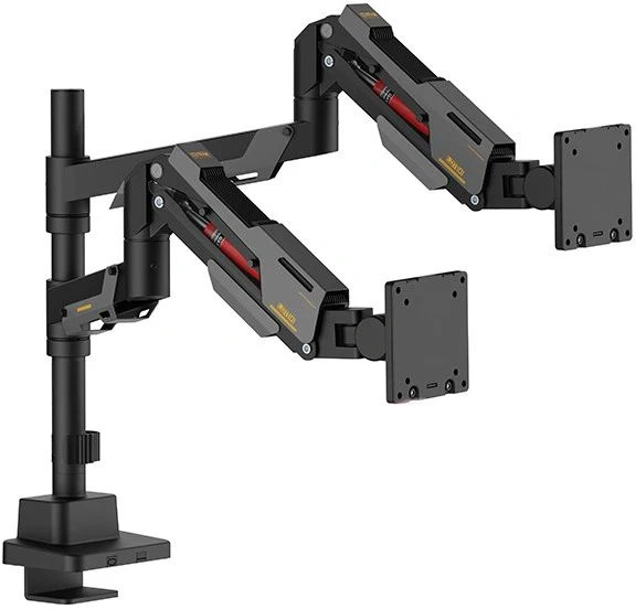 Кронштейн для мониторов Ultramounts UM744BG черный/серый 24"-57" макс.27кг крепление к столешнице поворот и наклон — фото 1