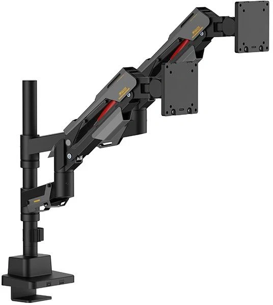 Кронштейн для мониторов Ultramounts UM744BG черный/серый 24"-57" макс.27кг крепление к столешнице поворот и наклон — миниатюра 2