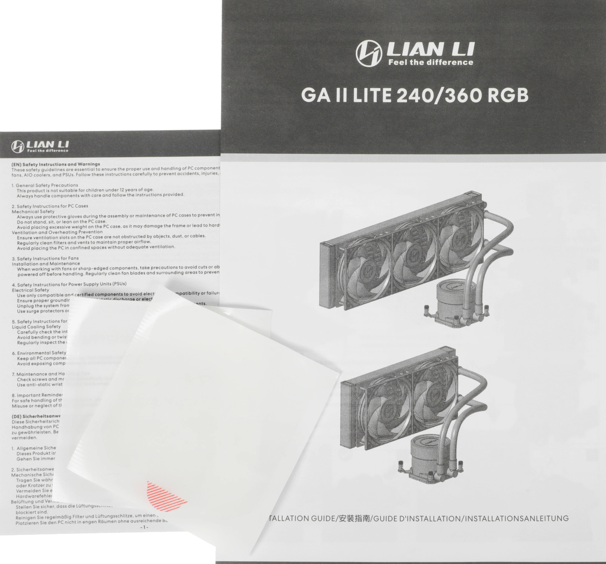Система водяного охлаждения Lian-Li Galahad II Lite 360R ARGB Soc-AM5/AM4/1700/1851 черный34.8dB Al+Cu Ret (G89.GA2L36RB.R0) — миниатюра 7
