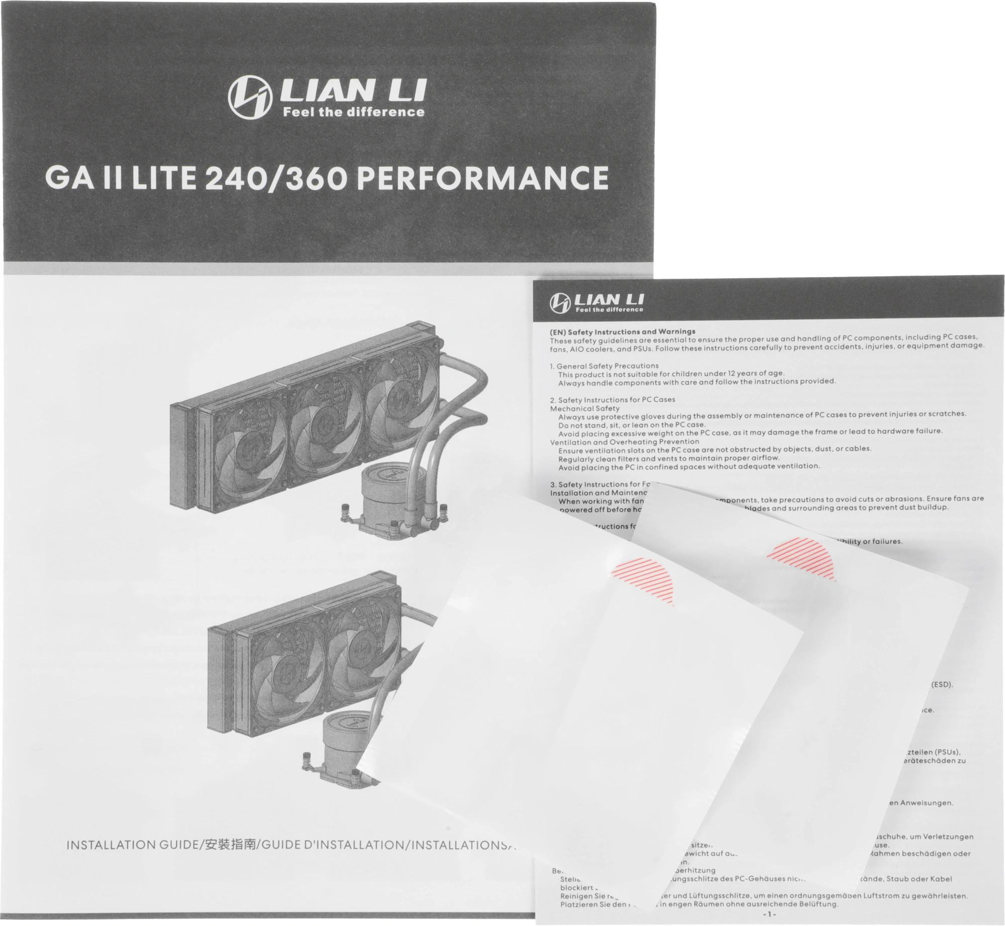 Система водяного охлаждения Lian-Li Galahad II Lite 360P ARGB Soc-AM5/AM4/1700/1851 черный29.8dB Al+Cu Ret (G89.GA2L36PB.R0) — миниатюра 4