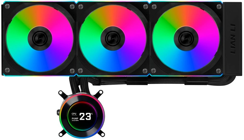 Система водяного охлаждения Lian-Li HydroShift II LCD-C 360CL ARGB Soc-AM5/AM4/1700/1851 черный 4-pin 31dB Al+Cu LCD Ret (G89.GHS2LCD36RB.R0) — фото 1