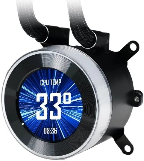 Система водяного охлаждения Lian-Li HydroShift II LCD-C 360CL ARGB Soc-AM5/AM4/1700/1851 черный 4-pin 31dB Al+Cu LCD Ret (G89.GHS2LCD36RB.R0) — миниатюра 4
