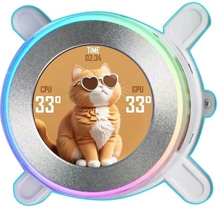 Система водяного охлаждения Lian-Li HydroShift II LCD-C 360CL ARGB Soc-AM5/AM4/1700/1851 белый 4-pin 31dB Al+Cu LCD Ret (G89.GHS2LCD36RW.R0) — миниатюра 4