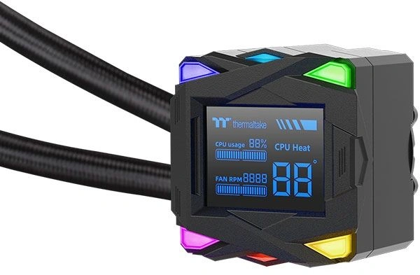 Система водяного охлаждения Thermaltake LA360-S ARGB Soc-AM5/AM4/1200/1700/1851 черный 4-pin 38.35dB Al LCD 360W Ret (CL-W462-PL12SW-A) — миниатюра 2
