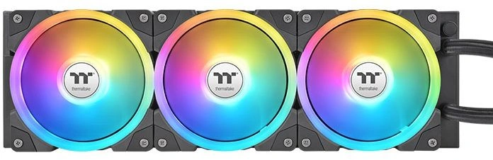 Система водяного охлаждения Thermaltake MAGFloe 360 Ultra ARGB Soc-AM5/AM4/1200/1700/1851 черный 4-pin 30.6-32.5dB Al LCD 355W Ret (CL-W432-PL12SW-A) — миниатюра 4