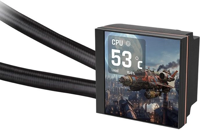 Система водяного охлаждения Thermaltake MAGFloe 360 Ultra ARGB Soc-AM5/AM4/1200/1700/1851 черный 4-pin 30.6-32.5dB Al LCD 355W Ret (CL-W432-PL12SW-A) — миниатюра 2